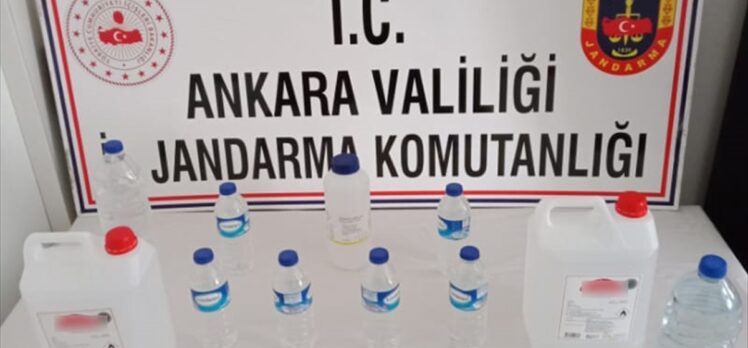 Ankara'da sahte içki üretip satan şüpheli gözaltına alındı
