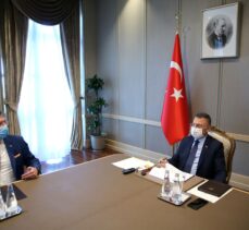 Cumhurbaşkanı Yardımcısı Fuat Oktay, TOBB Başkanı Rifat Hisarcıklıoğlu ve  TEPAV Direktörü Güven Sak'ı kabul etti