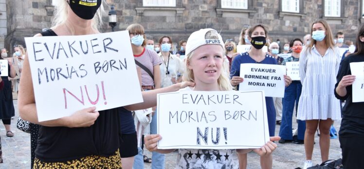 Danimarka’da “Moria kampındaki sığınmacıların ülkeye kabulü” için gösteri yapıldı