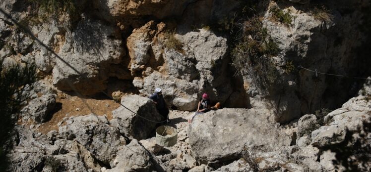 Mersin'de olgunlaşan obruk peynirleri mağaralardan çıkarılmaya başlandı
