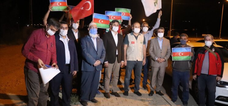 Adıyaman'da Azerbaycan'a destek konvoyu