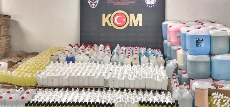 Ankara'da kaçak dezenfektan ve temizlik ürünleri satan kişi yakalandı
