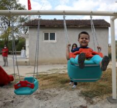Edirne'nin köylerinde çocukların sağlıklı oyun alanları artıyor