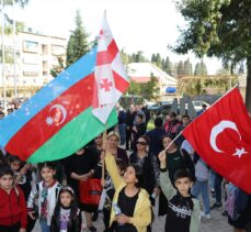 Gürcistan'da Azerbaycan'a destek gösterisi