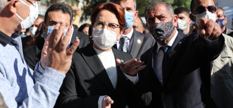 İYİ Parti Genel Başkanı Meral Akşener, İzmir'de deprem bölgesinde inceleme yaptı: