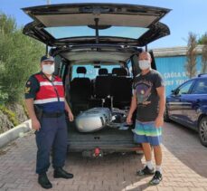 Milli sörfçü Çağla Kubat'ın Çeşme'de çalınan tekne motoru, jandarma ekiplerince bulundu