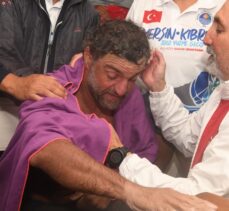Milli sporcu Emre Seven'in Mersin'den KKTC'ye yüzme hedefi yarım kaldı