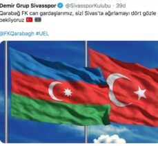 Sivasspor'dan rakibi Karabağ için “Can gardaşım” paylaşımı