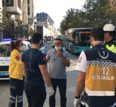 Taksim'de karantina ihlali yapan otobüs şoförü hastaneye götürüldü