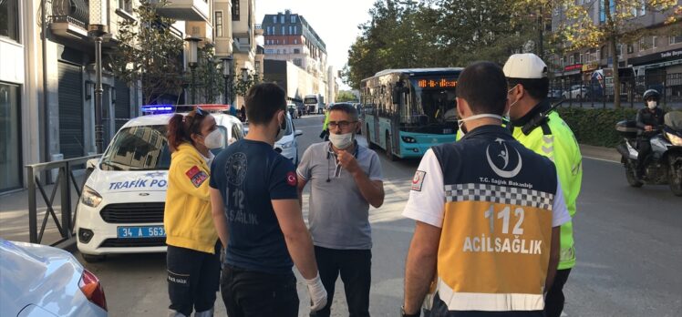 Taksim'de karantina ihlali yapan otobüs şoförü hastaneye götürüldü