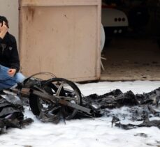 Gaziantep'te üniversite öğrencilerinin geliştirdiği elektrikli otomobil yandı