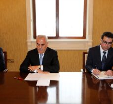 Nahçıvan Özerk Cumhuriyeti Ali Meclisi Başkanı Vasif Talibov Binali Yıldırım'ı kabul etti