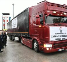 Samsun'dan  İzmir'deki depremzedelere yardım