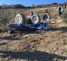 Adana'da devrilen traktörün sürücüsü öldü