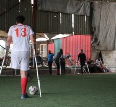 Afrin'de ampute takımlar dostluk maçı yaptı