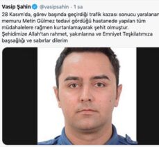 Ankara Valisi Vasip Şahin'den vefat eden polise taziye mesajı