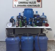 Çanakkale'de 130 litre kaçak içki ele geçirildi