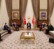 Cumhurbaşkanı Erdoğan, KKTC Başbakanı Saner'i kabul etti