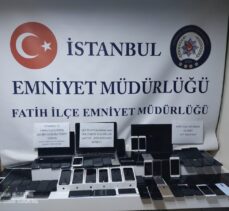 Fatih'te 86 çalıntı ve kaçak cep telefonu ele geçirildi