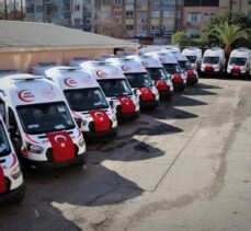 Sağlık Bakanlığınca Mersin'e gönderilen 24 ambulans kente ulaştı