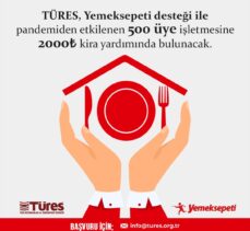 TÜRES'ten salgından etkilenen restoranlara 1 milyon lira kira yardımı