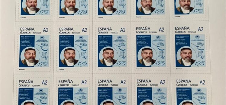 Türk dünyasının ünlü isimleri Hacıbeyov ve Kunanbayev anısına İspanya'da posta pulu bastırıldı