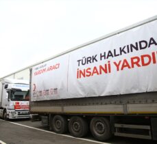 Türk Kızılay ve Azerbaycan Türkiye İşadamları Birliğinden Azerbaycan'a 7 tır insani yardım