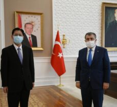 Sağlık Bakanı Koca, Çin'in Ankara Büyükelçisi Şaobin ile görüştü