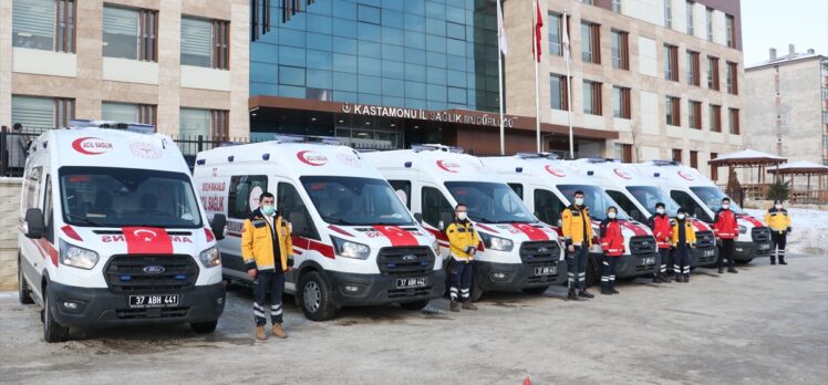 Sağlık Bakanlığınca Kastamonu'ya tahsis edilen 6 ambulans teslim edildi