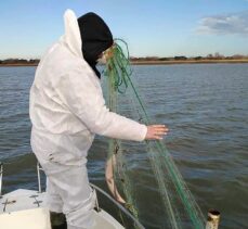 Terkos Gölü'nde yasa dışı ticari balık avcılığına yönelik denetim yapıldı