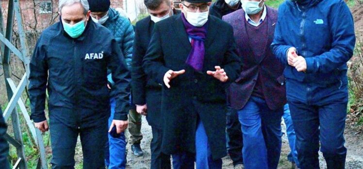 Trabzon Valisi Ustaoğlu, Aralıklı ilçesinde 7 binanın yandığı mahallede inceleme yaptı