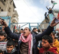 BM Filistinli Mültecilere Yardım Ajansının, gıda yardımını azaltma kararı Gazze'de protesto edildi