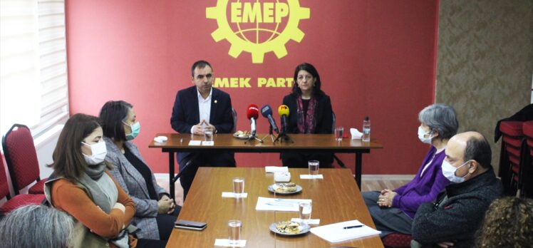 HDP Eş Genel Başkanı Buldan, EMEP Genel Başkanı Akdeniz'i ziyaret etti