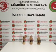İstanbul Havalimanı'nda içki şişelerine konulmuş 3 kilo 380 gram sıvı kokain ele geçirildi