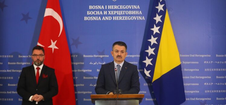 Bakan Pakdemirli, Bosna Hersek Dış Ticaret ve Ekonomik İlişkiler Bakanı Kosarac'la ortak basın toplantısında konuştu: