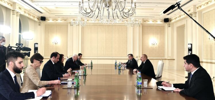 Azerbaycan Cumhurbaşkanı Aliyev, AGİT Dönem Başkanı Ann Linde'yi kabul etti