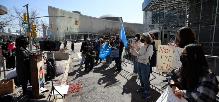 Çin'in Uygur Türklerine yönelik insan hakları ihlalleri New York'ta protesto edildi