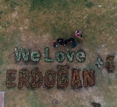 Down sendromlu çocuklardan Cumhurbaşkanı Erdoğan'a anlamlı destek