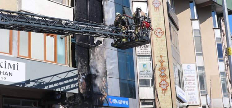 Kartal'da 6 katlı binada çıkan yangın söndürüldü