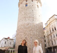 Emine Erdoğan, Ukrayna Devlet Başkanı Zelenskiy'nin eşi Olena Zelenska ile Galata Kulesi'ni ziyaret etti: