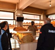 Erzurum'da zabıta ekipleri fırınlarda ekmek gramajı, hijyen ve Kovid-19 denetimi yaptı