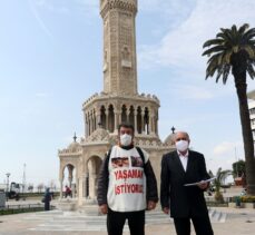 Hayvan haklarına dikkat çekmek için Mersin'den İzmir'e yürüdü