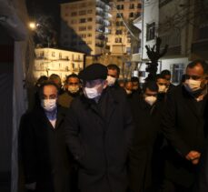 İçişleri Bakanı Soylu, Çankaya'da kontrollü yıkımı süren binanın çevresinde incelemelerde bulundu