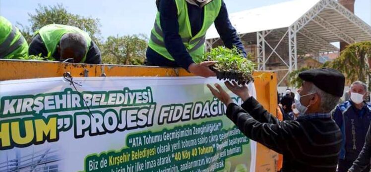 Kırşehir'de yerli tohumu teşvik için 120 bin sebze fidesi dağıtıldı