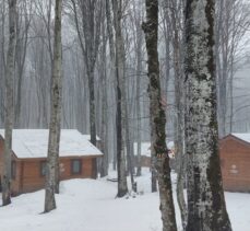 Kocaeli'nin yüksek kesimlerinde kar yağışı etkili oluyor