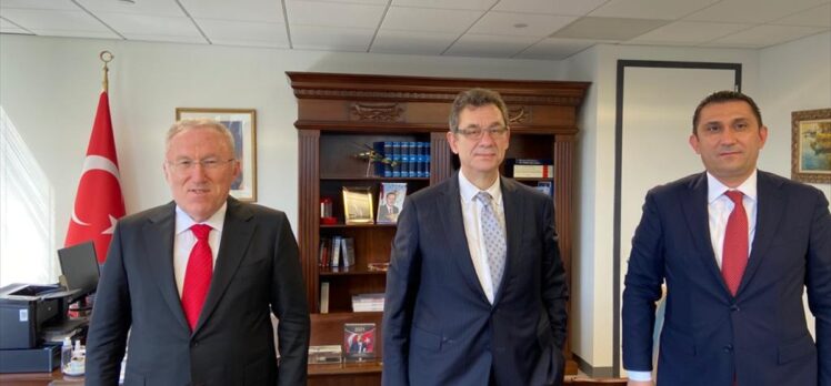 Türkiye'nin Washington Büyükelçisi Mercan, Pfizer'ın CEO'su Bourla ile görüştü
