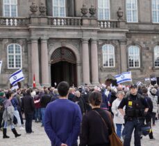 Danimarka'da eş zamanlı Filistin ve İsrail'e destek gösterileri düzenlendi