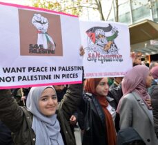 İsrail'in Filistin'e yaptığı saldırılar Avustralya'da protesto edildi