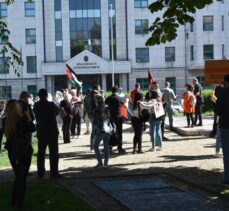 Macaristan'da Filistin'e destek gösterisi düzenlendi