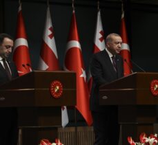 Cumhurbaşkanı Erdoğan, Gürcistan Başbakanı Garibashvili ile ortak basın toplantısında konuştu: